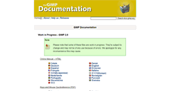 Desktop Screenshot of docs.gimp.org