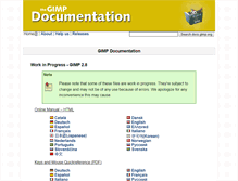 Tablet Screenshot of docs.gimp.org