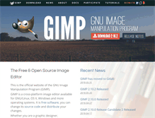 Tablet Screenshot of gimp.org